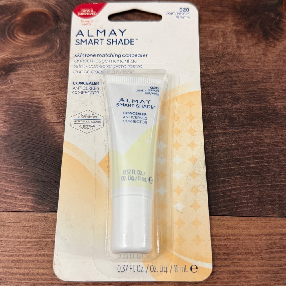 Almay Smart Shade Skintone Matching Concealer 020 Light/Medium 0.37 Fl Oz New